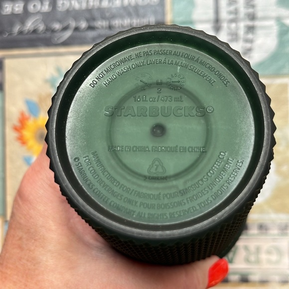 Starbuck Dark Green Studded Tumbler 16oz - Picture 4 of 6